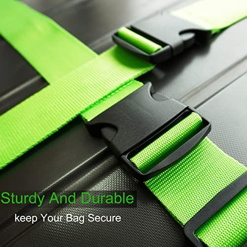2 PCS Luggage Strap 78" x 2" Suitcase Belts Wide Adjustable Packing Straps - Image 2