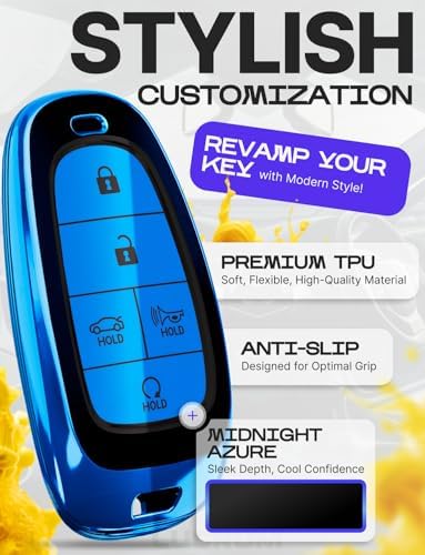 Lucrum Compatible with Hyundai Key Fob Cover & Keychain - Image 3