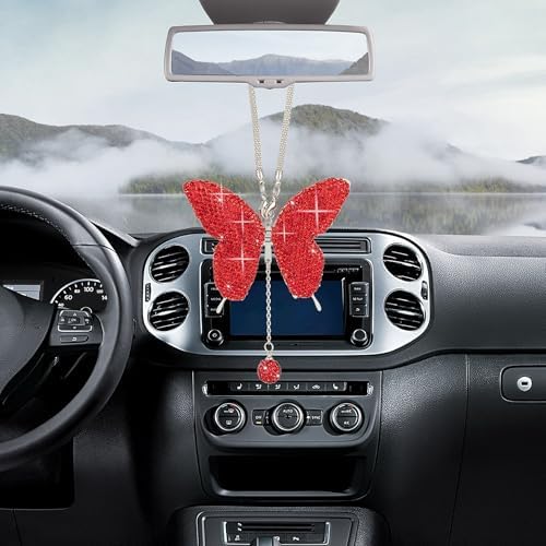 Rhinestone Butterfly Rearview Mirror Ornament - Image 4