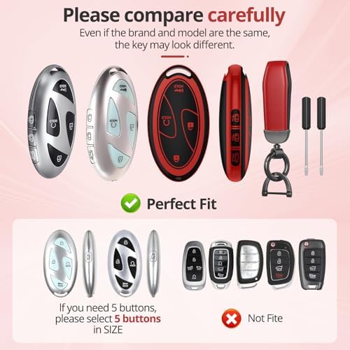 for Hyundai Key Fob Cover & Leather Keychain - Image 2