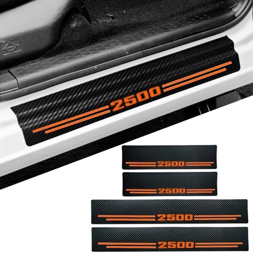 Car Accessories 4 Pcs Carbon Fiber Door Sill Scuff Plate Auto Door Entry Guard by Hong+HT
