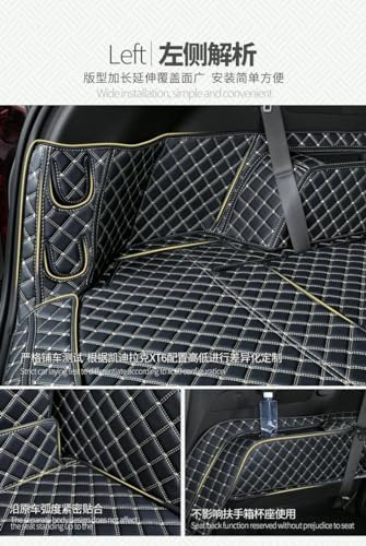 Trunk Liner Cadillac XT6 6 Seat Black w/Black Stitching - Image 3