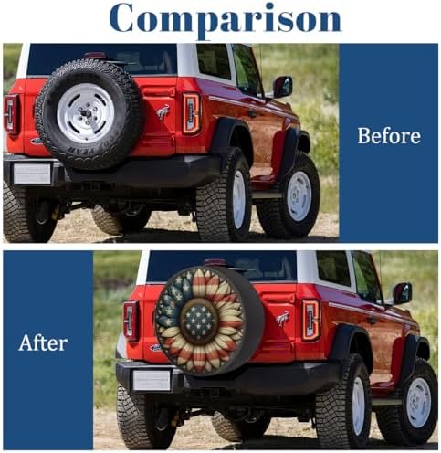 Flag Spare Tire Cover Waterproof Dust-Proof Spare Wheel Covers - Image 5
