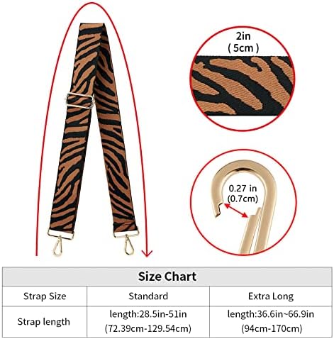 ZOOEASS Wide Shoulder Strap Adjustable Replacement Belt Crossbody Canvas Bag - Image 3