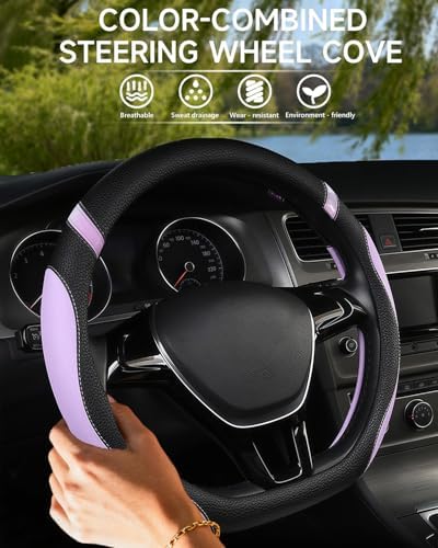 Cxtiy D-Shaped Flat Bottom Steering Wheel Cover - Image 3