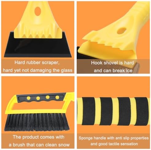 Snow Brush and Ice Scraper Set for Car Windshield Snow Frost Ice Removal Tool - Image 4