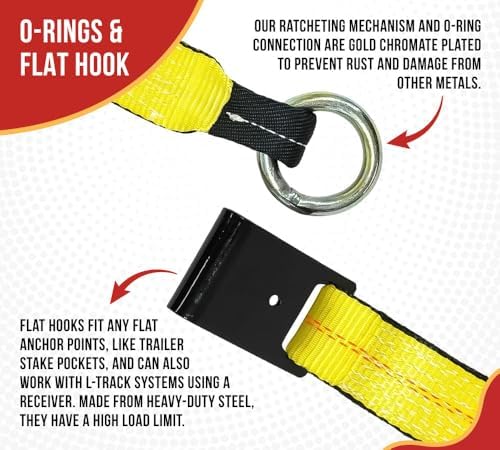 Mytee Products 2" x 120" Car Tie Down Straps - Image 5