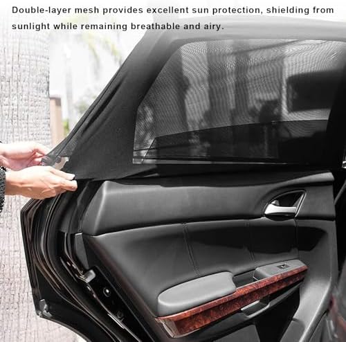 2 PCS Car Window Shades, Double-Layer Automotive Rear Side Window Sunshade - Image 4