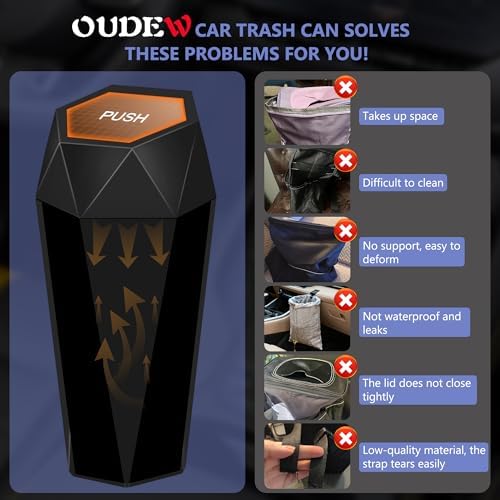 Car Trash Can with Lid, 15 Trash Bags, 1 Pack - Image 4