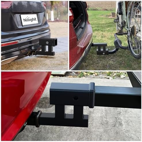 Nilight Trailer Hitch Extender Adapt 1-1/4 Inch to 2" Receiver Adjustable - Image 7
