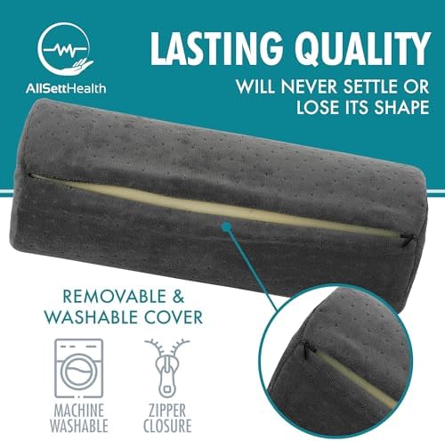 AllSett Health Round Cervical Roll Cylinder Bolster Pillow - Image 3