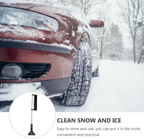Telescoping Snow Brush with Aluminum Alloy Handle Ice Scraper - Image 2
