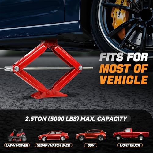 Auto Dynasty 2.5Ton Scissor Jacks 4 Pack, RV Stabilizer Leveling Scissor Car - Image 6