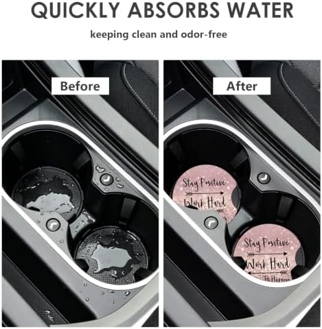 2 Pack Car Coasters，2.75-inch Neoprene Non-Slip Cup Holder Coasters - Image 5