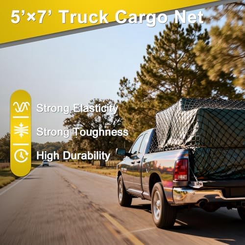 5'x7' Truck Cargo Net Stretches to 9'x12' Super Duty Bungee - Image 7