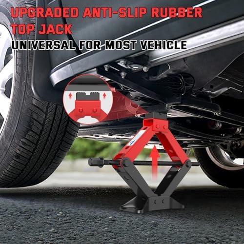 Portable Car Jack 3 Ton, Heavy Duty Scissor Jack - Image 3
