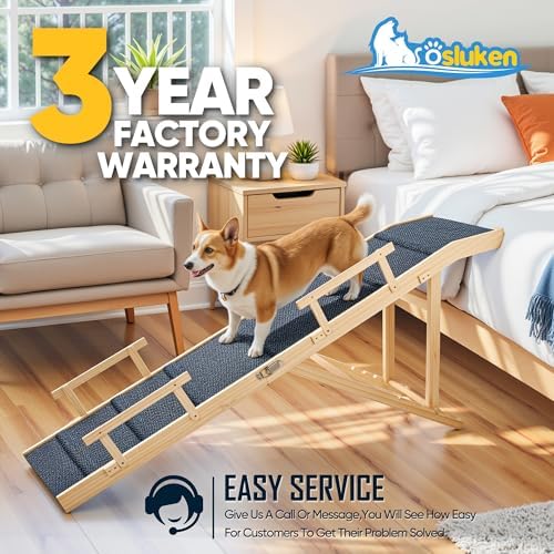 Dog Ramp for Bed with Rails, Dog Ramps for High Beds with Safety Side Railng - Image 7