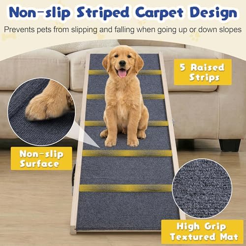51.2" Long Dog Ramp for High Bed & Couch, Foldable Pet Ramp - Image 6