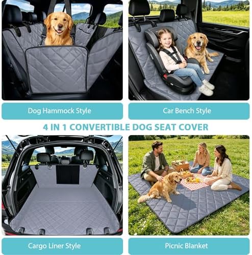 XL Dog Car Seat Cover for Back Seat - Image 4
