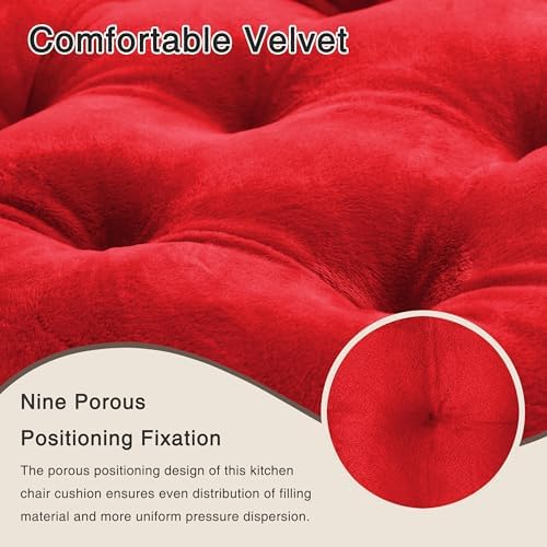 OVOV 1 Pack Chair Cushions for Dining Chairs 15.5"x15.5" Red - Image 4