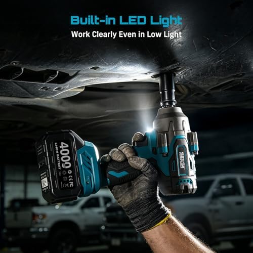 Seesii 1000N.m Cordless Impact Wrench High Torque, 1/2" Brushless Impact Gun - Image 6