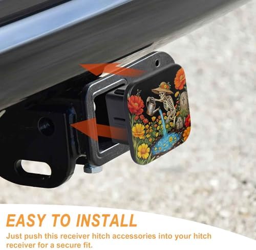 Trailer Hitch Cover 2 Inch Square Receiver Hitch Cover Rubber Tube Plug - Image 4