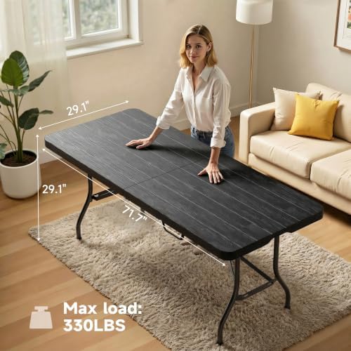 Heavy Duty Folding Table, Sturdy Portable Foldable Table - Image 6