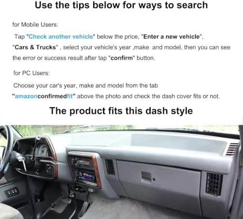Yiz Dash Cover Mat for Ford F150 F250 F350 Branco 1987-1991 J132 - Image 2