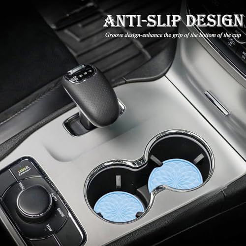 2 Pack Silicone Car Cup Holder Coaster – 2.75 Inch Non-Slip Drink Mat, - Image 3