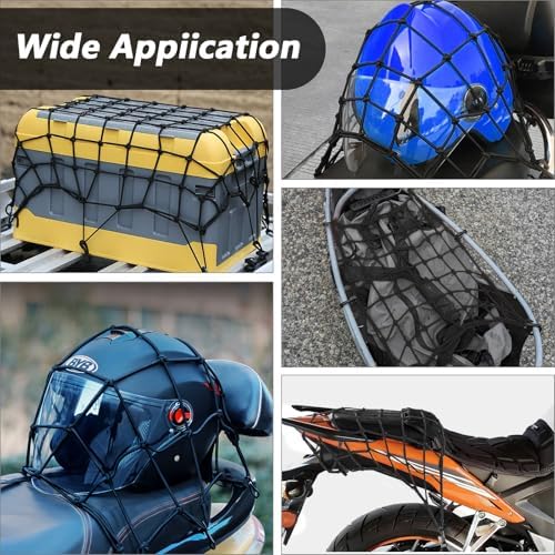 Small Cargo Net with 6 Thicken Hooks, Helmet Net with 2"x2" Small Mesh - Image 7