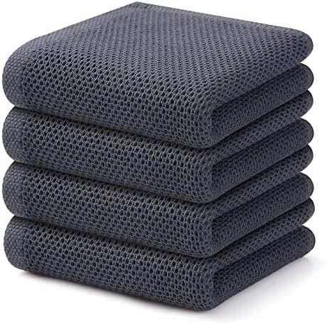 Kitinjoy 100% Cotton Waffle Weave Kitchen Towels, Kitchen Hand Towels, 13 in x by Kitinjoy
