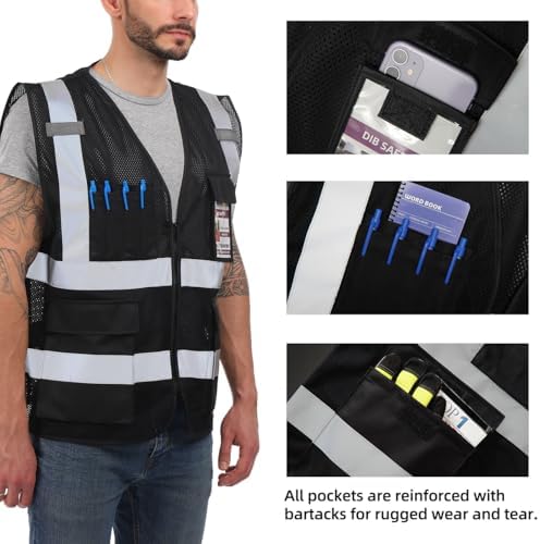 Dib Safety Hi Vis Reflective Safety Vest - Image 3