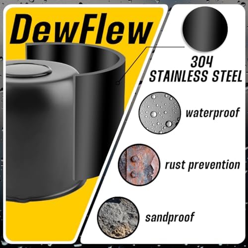 4Pcs 4.9" Stainless Trailer Wheel Center Caps, 4.47" H Matte Black - Image 6