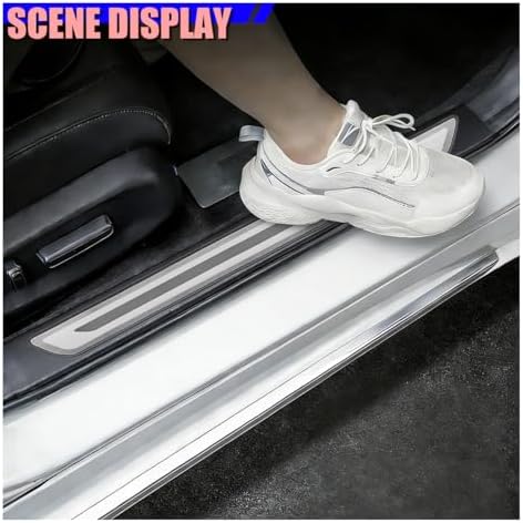 Craedli 4PCS Car Door Sill Protector, Stainless Steel Car Front & Rear Doors - Image 5