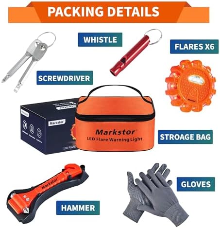 LED Road Flare Emergency Safety Kit Battery Powered Beacon - Image 2