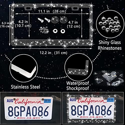 NBTEPEM 27 PCs Black Bling Car Accessories Set - Image 4