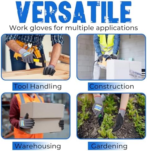 HANDLANDY 6 Pairs Safety Work Gloves - Image 5