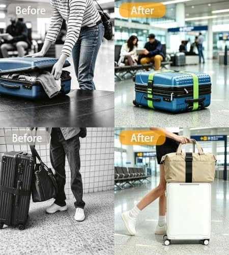 Luggage Straps for Suitcases, Adjustable Connector Straps - Image 4