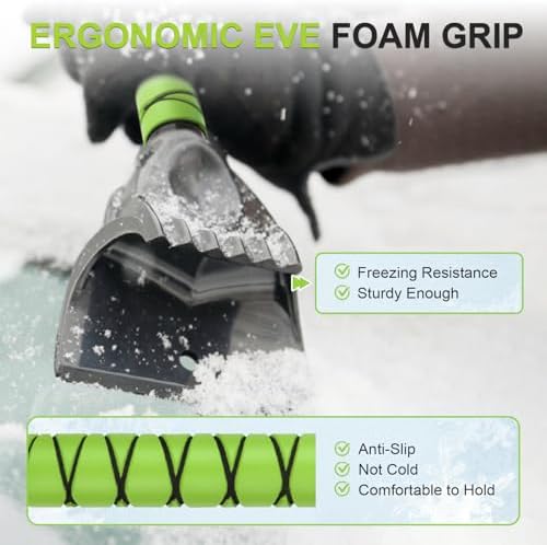 Snow Brush with Ice Scraper 33 inch, 2 in 1 Extendable Snow Removal - Image 5