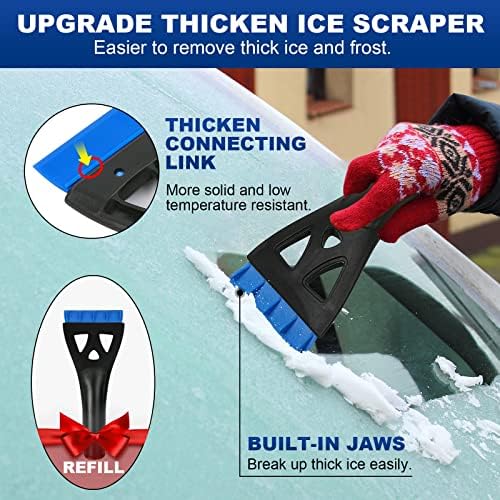 34" Extendable Ice Scrapers for Car Windshield 2-in-1 Snow Brush for Car Snow - Image 2