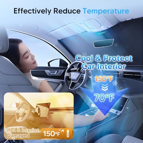 KUST Windshield Sun Shade for Nissan Leaf 2011-2017 Window Accessories Shade - Image 3