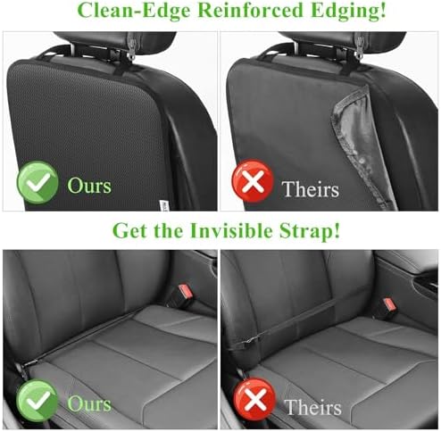 Meolsaek Kick Mats Back Seat Protector, Waterproof Oxford Seat Back Protector - Image 5
