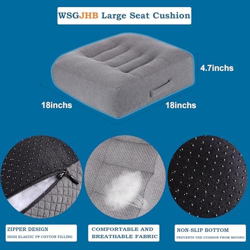 WSGJHB Office Chair Cushion Pillow Adult Car Booster Seat Cushions - Image 7