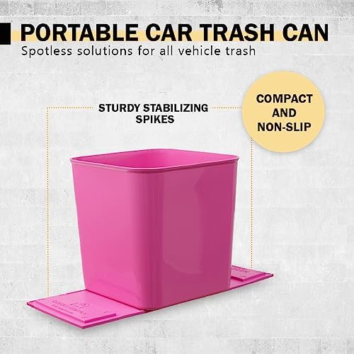 Car Trash Can 1.4 Gallon with Stability Flap & Magic Strips — No-Tip Leakproof - Image 4