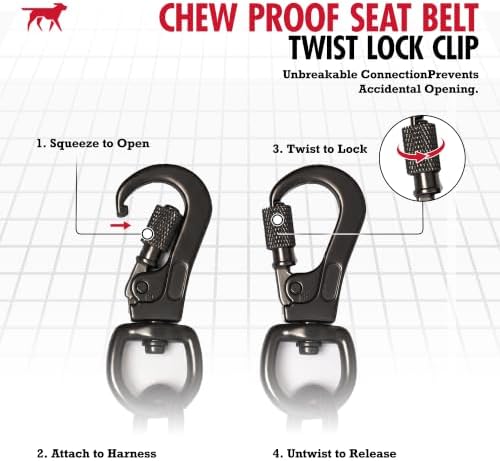 Tuff Pupper Chew-Proof Steel Dog Seat Belt - Image 6