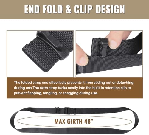 1”x 48”Utility Straps with Buckle Quick Release Buckle Straps with Clip - Image 3