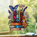 Book Ornament – ​​Stained Glass Style Acrylic Christmas Ornament with, Teacher by ALADAYQUINQUITMeetallneeds