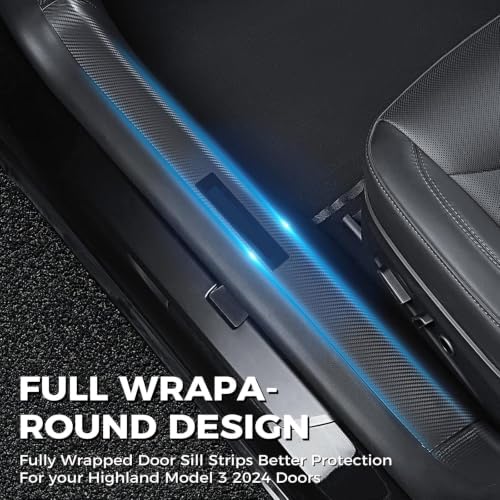 8Pcs Door Sill Protector for Tesla Model 3 Highland 2023 2024 2025 2026 - Image 2