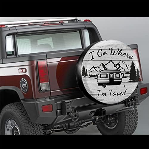 I Go Where I'm Towed Spare Tire Cover Waterproof Dust-Proof Universal 16 Inch - Image 5