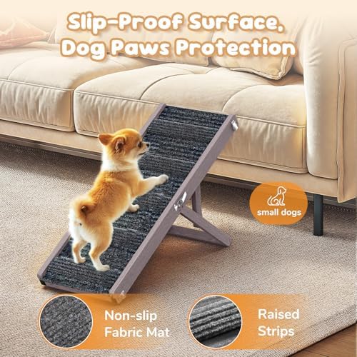 Pawaboo Dog Ramp for Couch Foldable, 5 Ajustable Height from 9.8" to 20.5" - Image 6